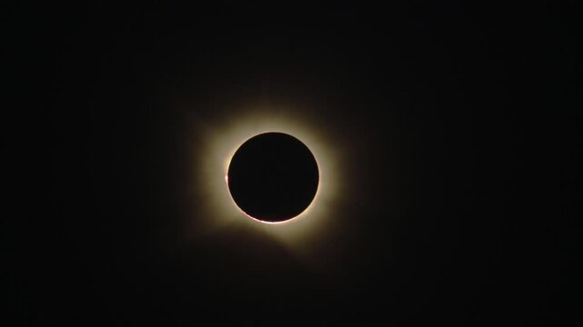 Total Solar Eclipse Corona and Return of Sunlight