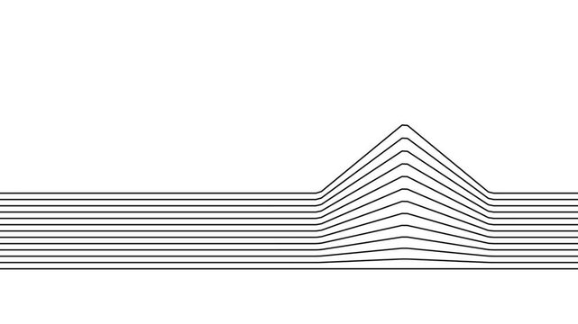 Triangular Peak Formation from Parallel Lines