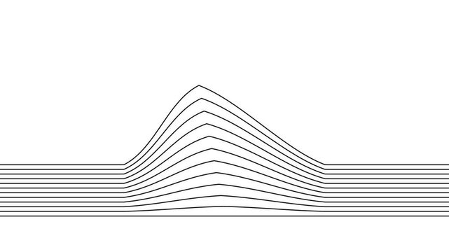 Topographic Hill Formation with Moving Parallel Lines
