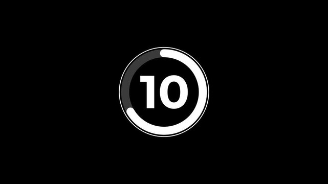 Abstract Circular Progress Indicators with Numbers on Black Background Cinematic Motion