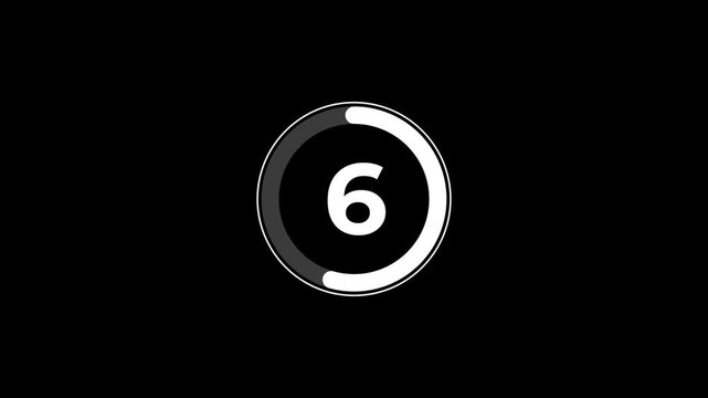 Numbered progress circles counting down in dark environment with subtle light