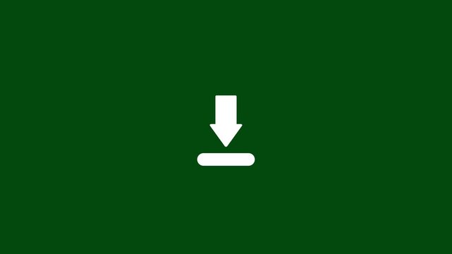 Animated download motion on green screen background, for web and, app ui animation, motion user interface