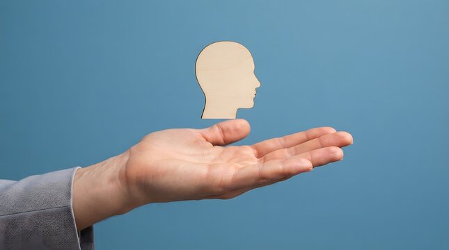 Hand holding cutout lightbulb icon symbolizing creative idea generation on teal background