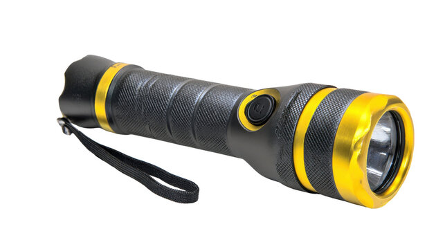 A modern, powerful LED flashlight designed for rugged use, featuring a comfortable grip and a bright beam for illumination