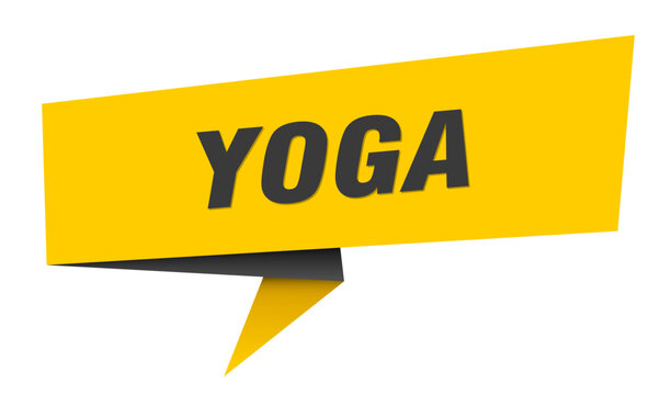yoga banner. yoga&nbsp;speech bubble, label, sticker, sign template