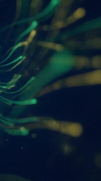 Abstract Motion Background Featuring Flowing Neon Light Streaks