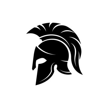 Corinthian helmet profile graphic for warrior themes.