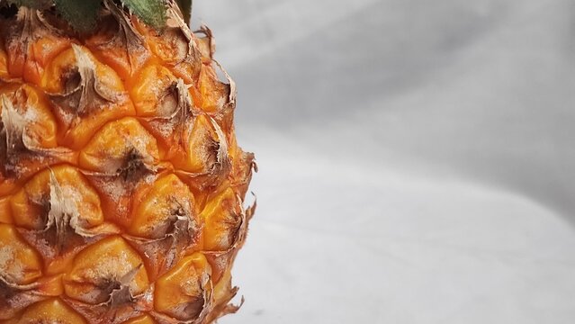 Pineapple skin texture close up