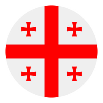 Round Georgia Flag Button