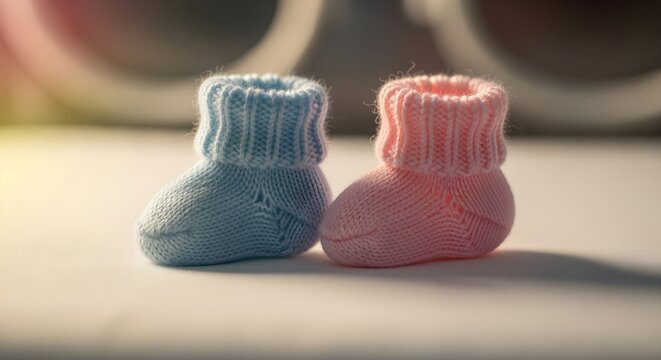 A refreshed and expressive rephrasing of macro shot of tiny premature baby socks on incubator mattress, soft lighting, warm color palette, intimate and tender detail, giving it a more contemporary des