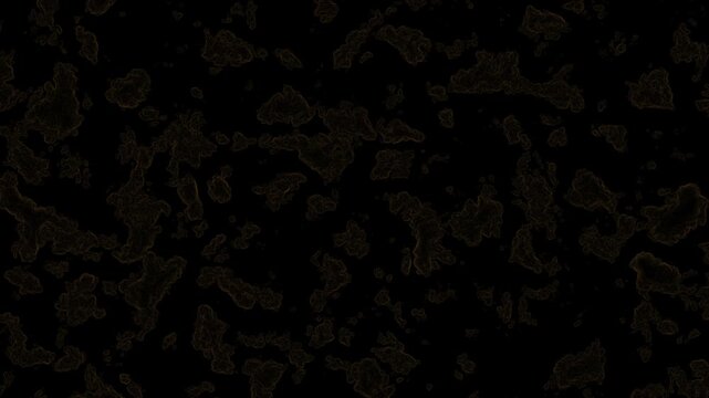Organic dark cinematic burn and distressed cellular texture motion background
