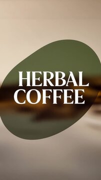 Aromatic popular healthy hot herbal coffee drink with rich taste natural ingredients AI Generative