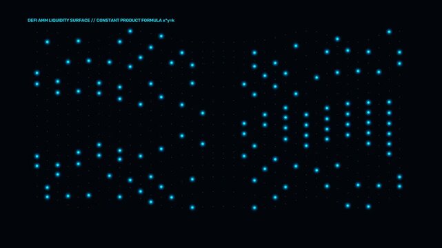 Quant Cyan Defi Liquidity Mesh Trading Stock Market Motion Graphics Loop