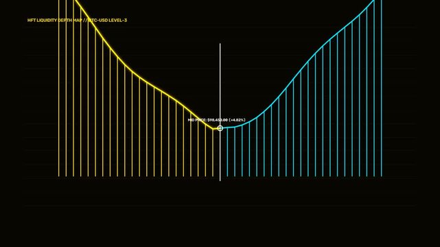 Bullion Gold Holographic Order Book Trading Stock Market Motion Graphics Loop