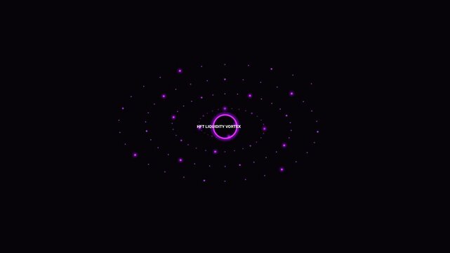 Laser Violet Quantum Liquidity Vortex Trading Stock Market Motion Graphics Loop