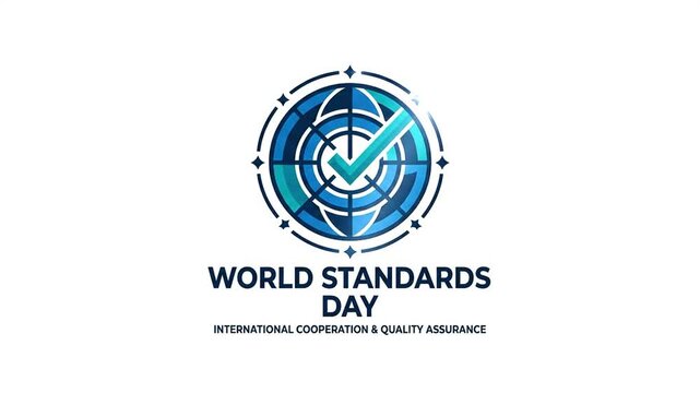 World Standards Day logo with globe and check mark symbol for quality assurance
