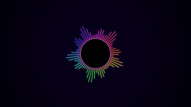 Dynamic Radial Audio Spectrum Visualizer 4K
