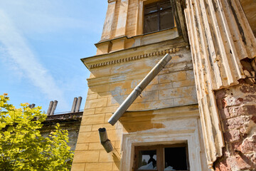 Historic facade showcases decorative architectural elements © diczman