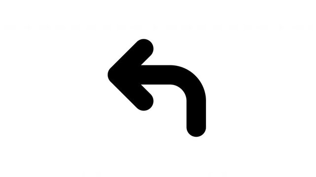 Reply Return Undo Back Arrow Action Vector Graphic Animation White Icon