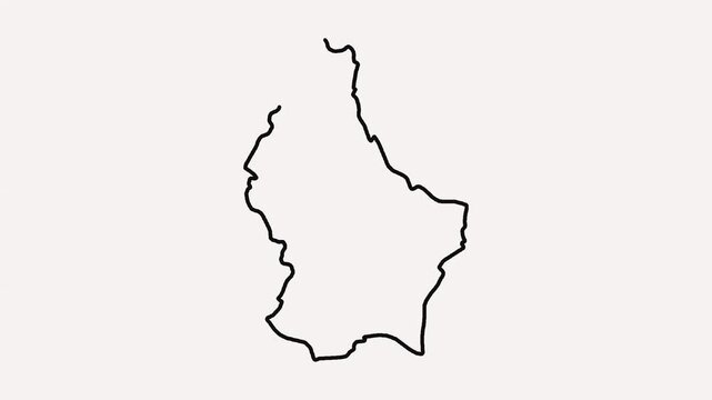 Outline map of the state of idaho in the united states