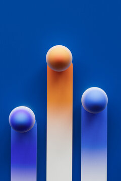 3D Business Ranking Chart with Leading Performance Bar