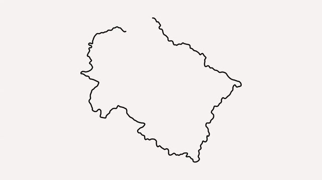 Outline map of the state of santa catarina, brazil