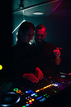 DJs are enjoying performance at nightclub