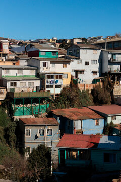 Colorful houses stacked on steep hillside