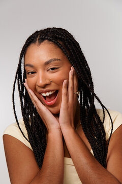 Joyful Person Showing Excitement Indoors
