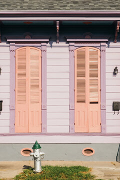 Colorful house with shutters in New Orleans