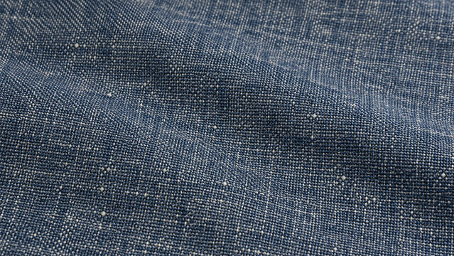 Blue chambray denim melange fabric texture close up workwear textile background