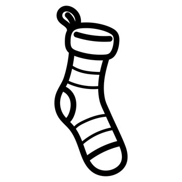 Christmas sock illustration