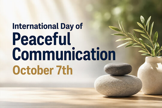 International Day of Peaceful Communication October 7th Zen Stones