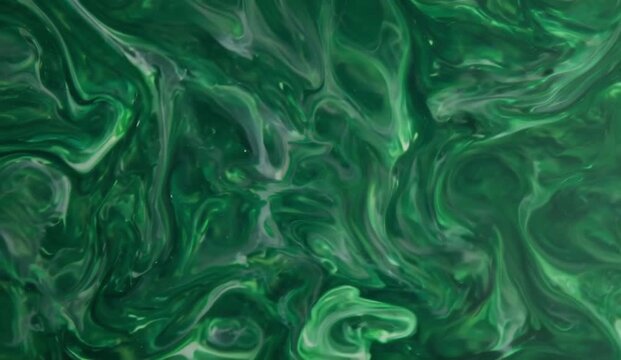 Abstract texture animation featuring rich emerald, forest green, moss, jade, and subtle lime-green tones flowing together across a sophisticated organic surface