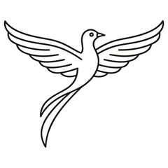 Obraz premium Stylized bird in flight