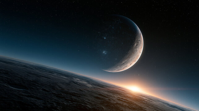 Mysterious Alien Planet With Futuristic Structures and Otherworldly Landscapes