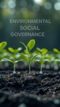 Sustainable green corporate ecology ethical concept, Environmental Social Governance AI Generative