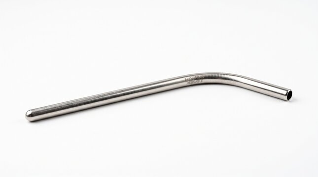 stainless steel tube bent steel pipe silver sipper steel beverage tube eco friendly sipper zero waste tube sustainable drinkware kitchen utensil bar accessory smoothie tube