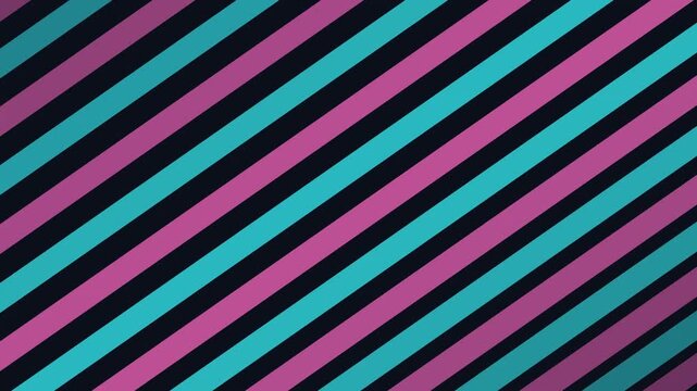 Abstract diagonal stripes pattern featuring vibrant pink and cyan gradients against dark background