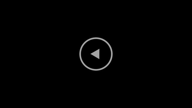 Minimalist loading spinner icon animation on black background