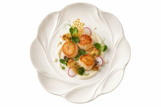 Elegant dining experience with private chef and exquisite tasting menu on porcelain dishes