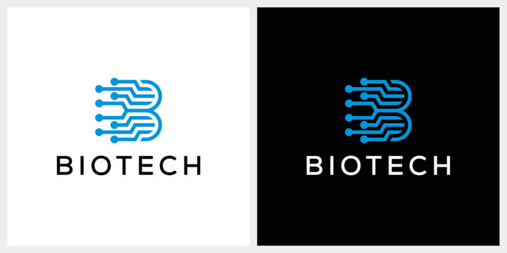 Abstract letter B for technology logo design inspiration