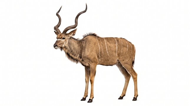 greater kudu african mammal safari animal wildlife horn animal spiral horns male kudu fauna herbivore ungulate savannah animal wild animal zoo animal nature side view profile
