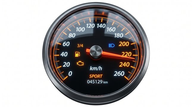 dashboard gauge instrument cluster vehicle automobile odometer tachometer dial meter velocity indicator display electronics panel interface control sport mode fuel level engine