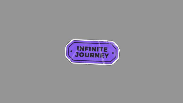 Purple Infinite Journey Badge Flips on Transparent Background