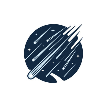 Abstract cosmic comet and star illustration design.