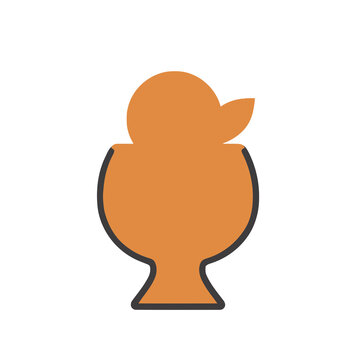 Stylized orange duck icon