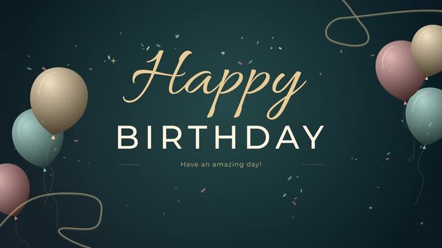 Happy Birthday Animation in 4k