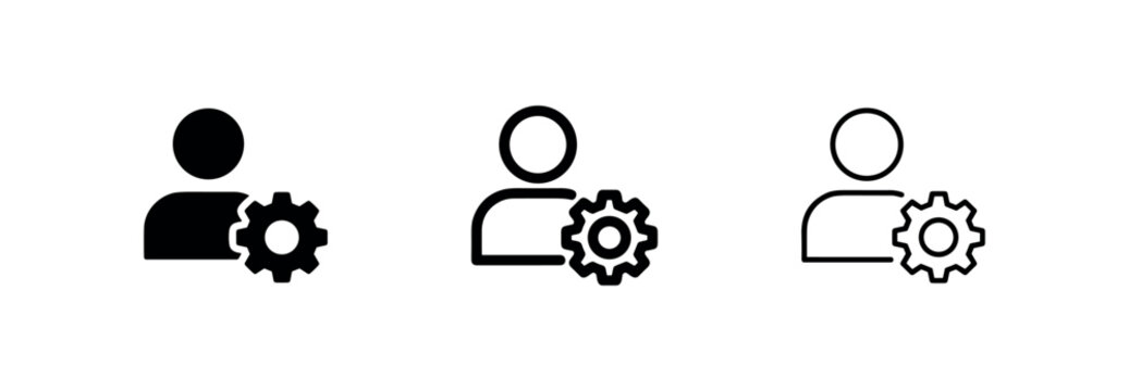 User Account Settings and Profile Management Icons Set