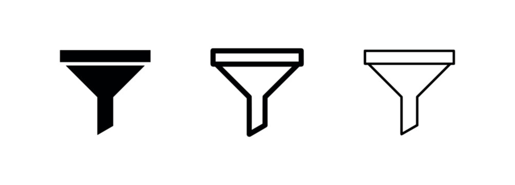 Data filter funnel icon